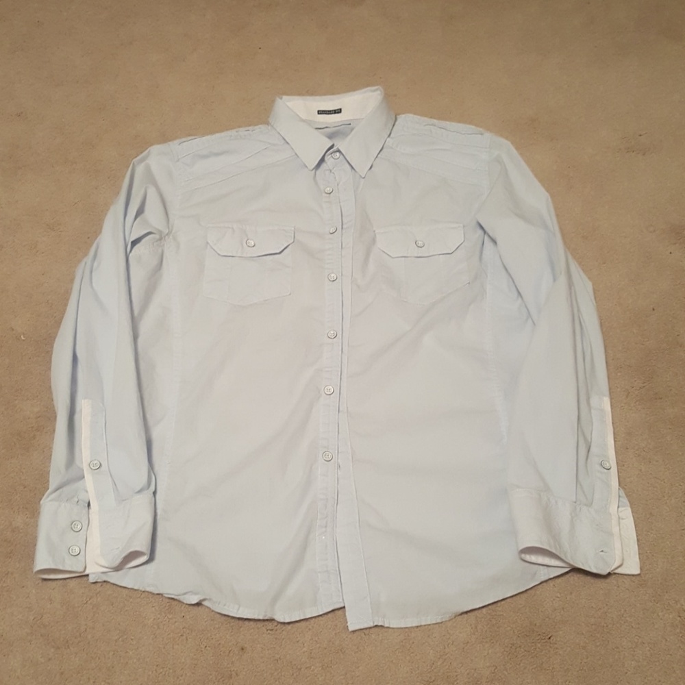 Buckle Black Men's Dress Shirt
